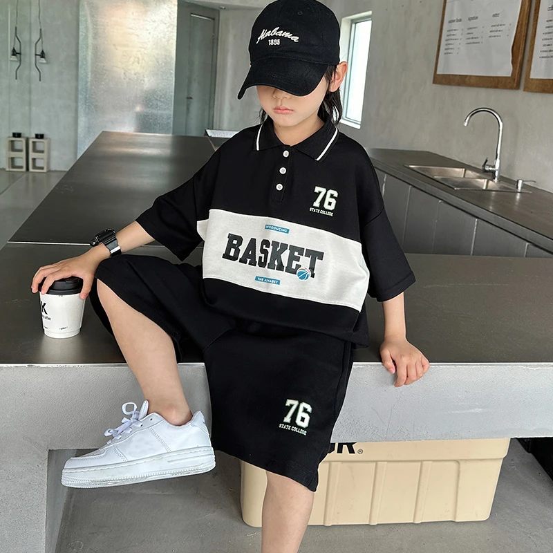 【Mark高品质】儿童套装男童时尚休闲两件套POLO衫套装中大童韩版潮