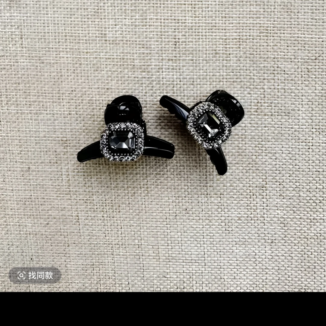 东大门 轻奢简约复古锆石刘海小夹子小抓夹 2258