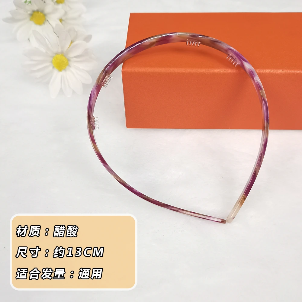 1573女士发箍鲨鱼夹小抓夹子发夹头饰发卡边夹紫色花朵色发箍