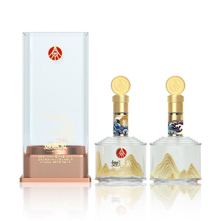 如意象日照金山单支透明桶酒500ml*2瓶52度