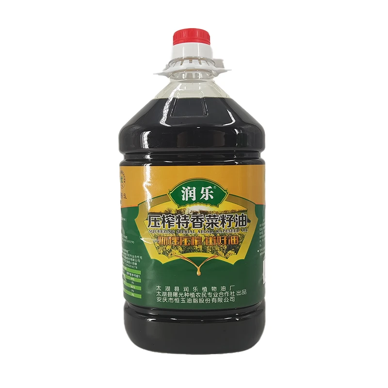大别山特产食用油5L非转基因物理压榨桶装菜籽油家用大桶油2.5L
