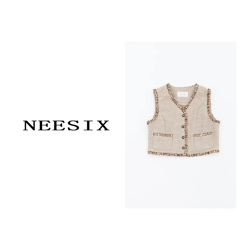 NEESIX 百搭气质轻奢小香风马甲  A3234#