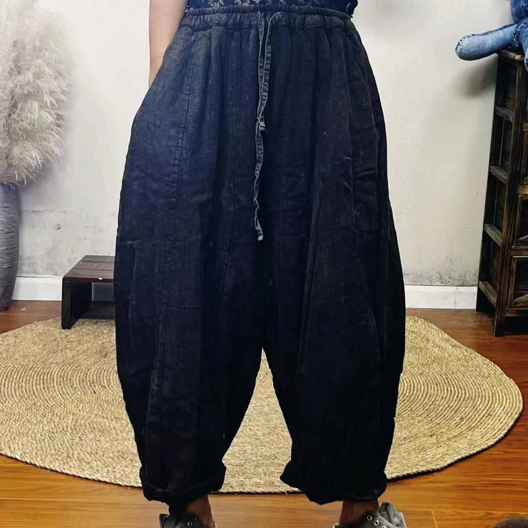 1626 炒色汉麻12片蜜瓜棉裤（裤长88）