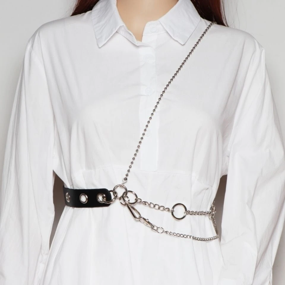 优质裤链子配饰金属衣服腰链百搭腰带女装饰配裙子设计感链条时尚