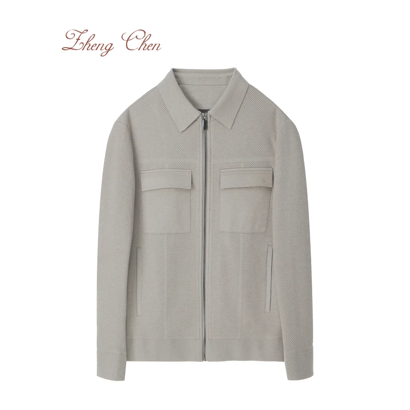 Zhengchen/正辰意奢经典精纺棉羊毛混纺衬衫式外套 Y-K623663