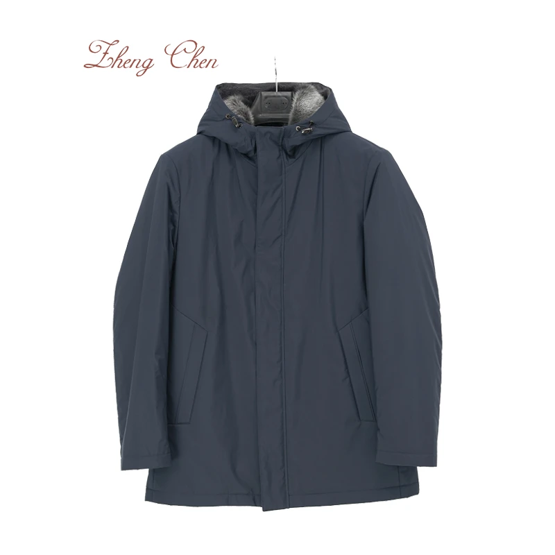 Zhengchen/正辰貂绒男款男士时尚休闲连帽夹克 PMD99588-H-XJ