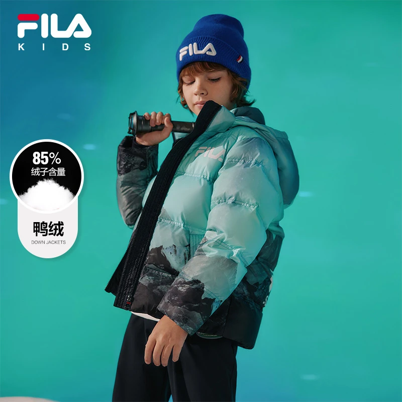 【斐乐儿童】2024年冬季中大童保暖时尚常规连帽羽绒服K62B442902