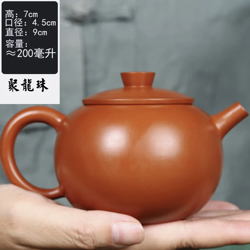 云南建水紫陶茶壶 纯手工复烧红色茶壶功夫茶壶