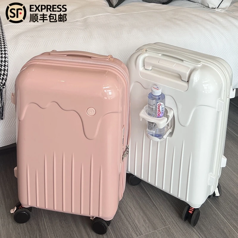 行李箱 20寸登机行李箱女学生高颜值旅行箱24网红雪糕密码拉杆箱