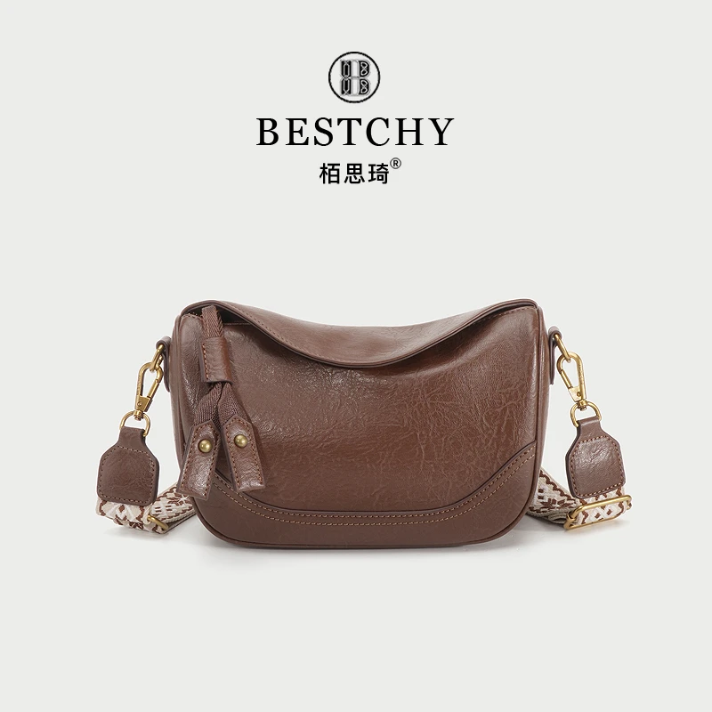 【Bestchy/栢思琦】时尚休闲百搭复古简约单肩斜跨包5065