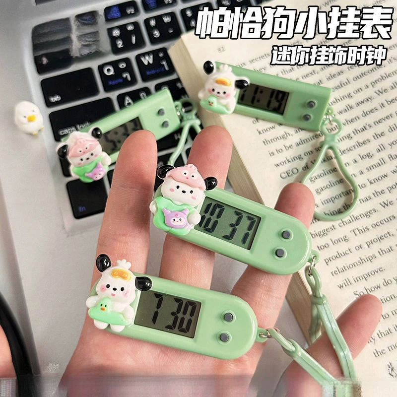 卡通新款迷你挂表便携式学生电子表工作学习考试时间表静音X1