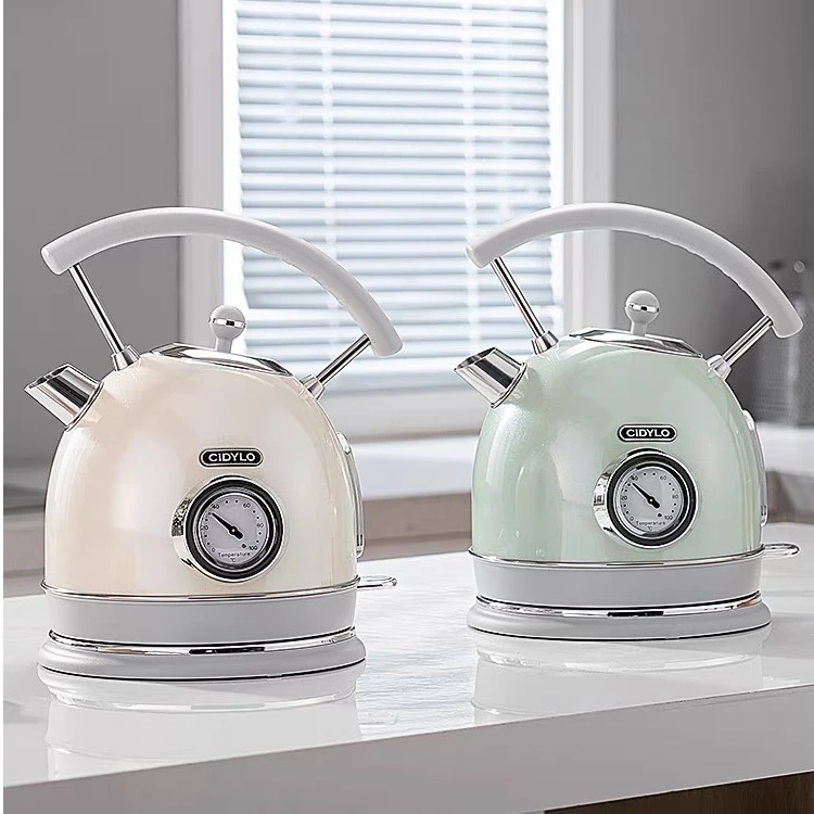 CIDYLO/思迪乐家用复古电水壶304不锈钢自动断电大容量1.8L烧水壶