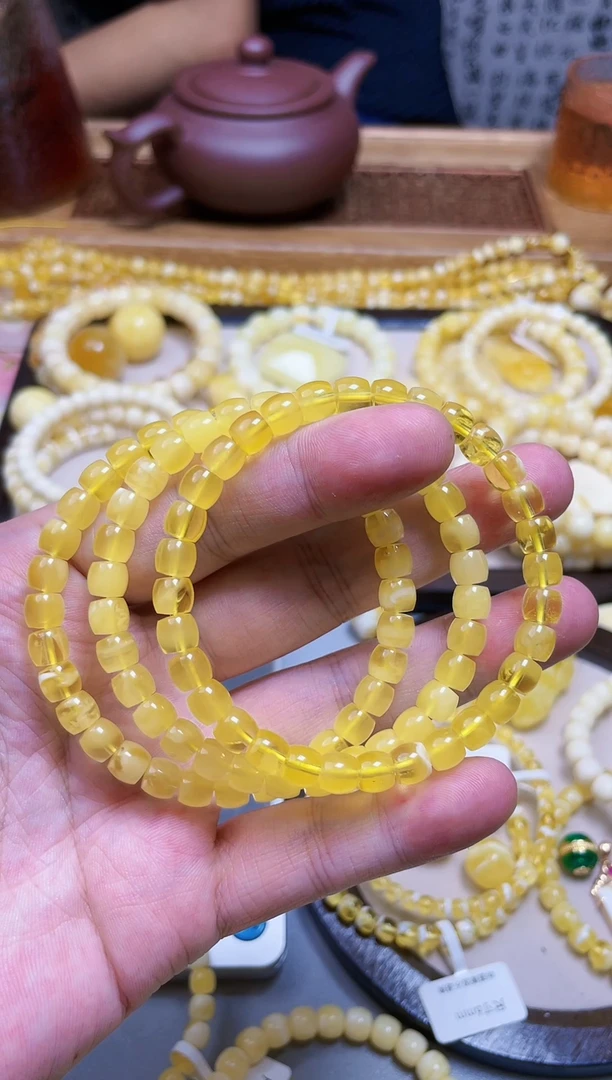 【闪购商品】琥珀珠宝奇石未镶嵌6.5mm直切多样性发其一