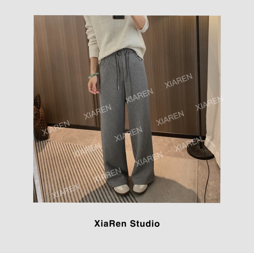 【只出不进】【加绒休闲直筒卫裤】休闲百搭裤子显瘦显高时尚卫裤新款