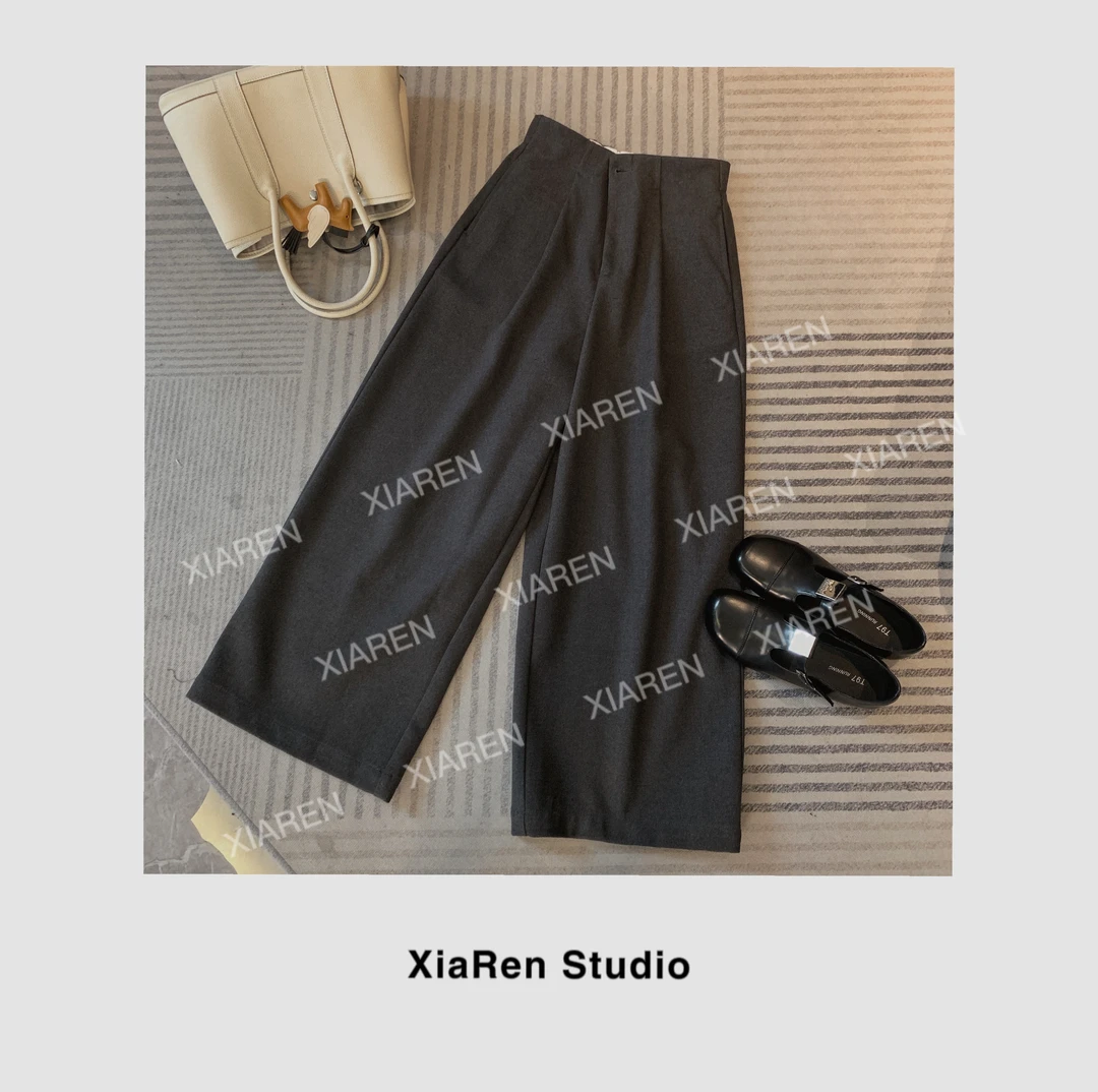 【只出不进】【压褶9分休闲裤】新款女款裤子显瘦显高休闲裤气质百搭