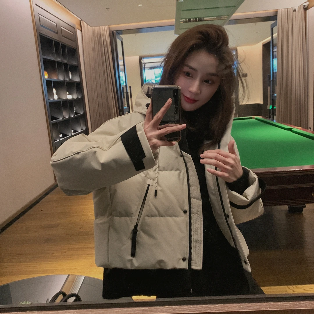 【只出不进】【拼色羽绒冲锋衣】新款女款羽绒休闲通勤女装显瘦显气质