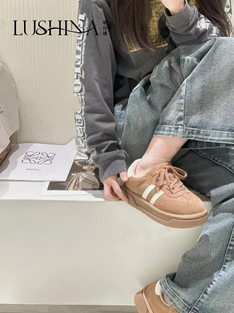 【LSN/璐诗娜】2023新款德训面包鞋保暖棉鞋加绒休闲板鞋