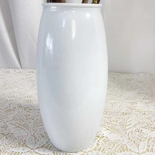 插花玻璃花瓶白色玻璃花瓶摆件家居创意客厅欧式现代