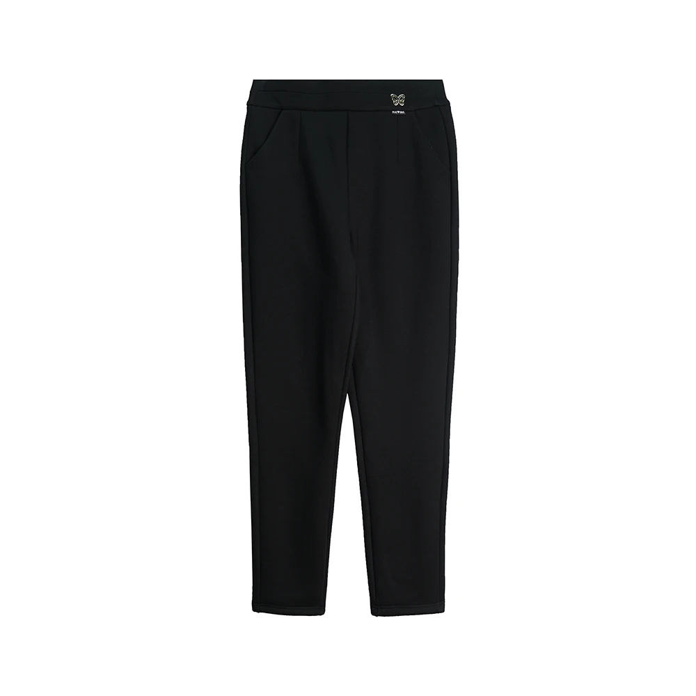 X5803【上新】简约基础黑色百搭修身显瘦加绒加厚大腿裤子