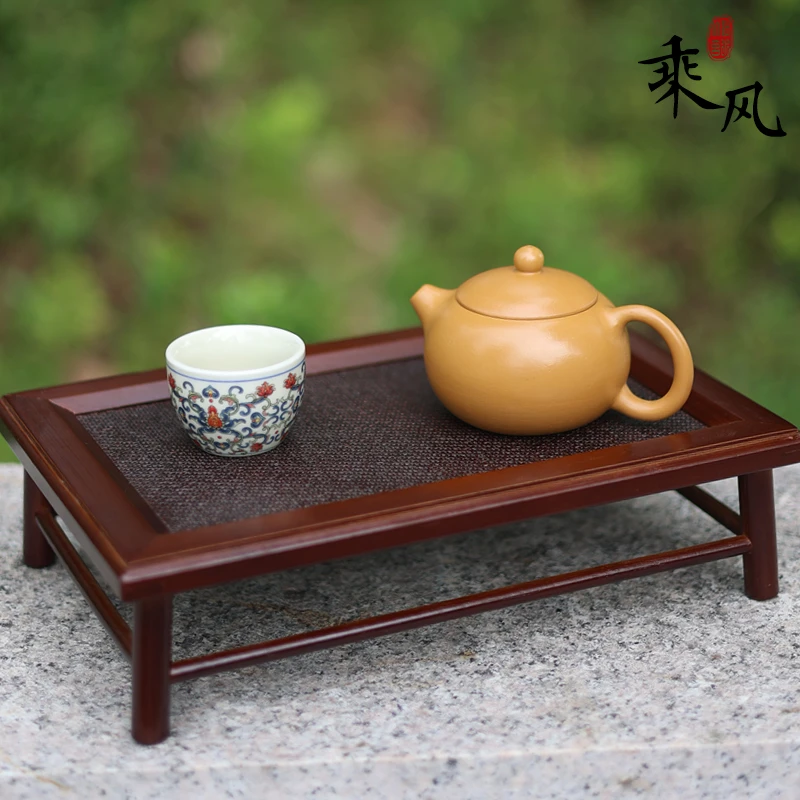 乘风高山楠竹茶台干泡台茶盘干泡盘茶道新中式复古家用围炉煮茶