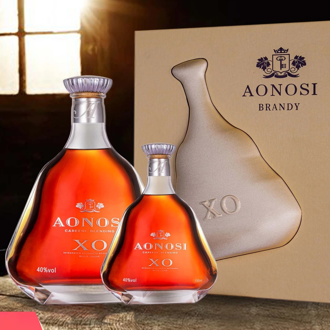 奥诺斯酒庄直供洋酒白兰地礼盒送礼40°烈酒1L+150ml-达人专属