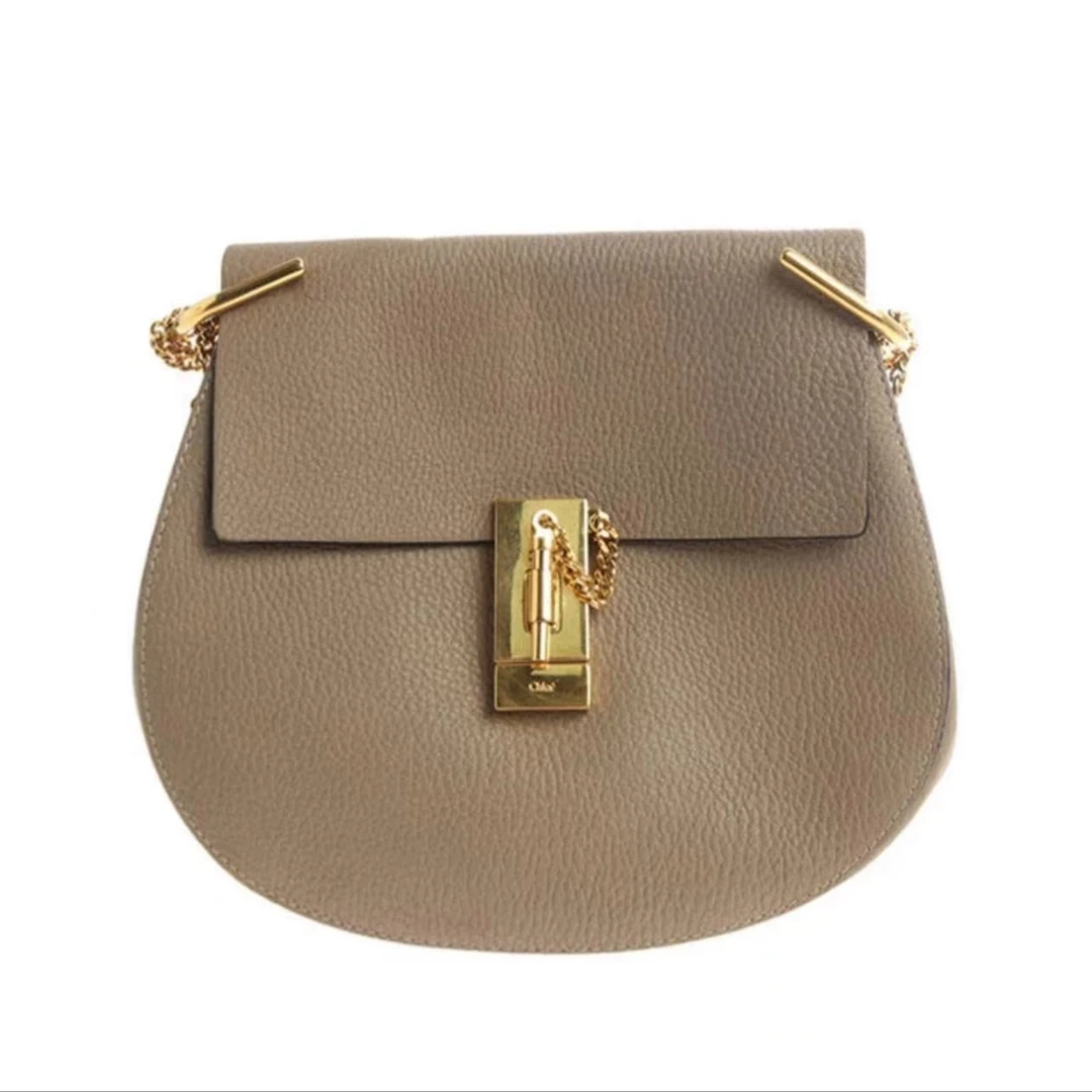 95新 Chloe/蔻依 安洁利蔻依小猪包大象灰单肩斜挎包ZB0000210