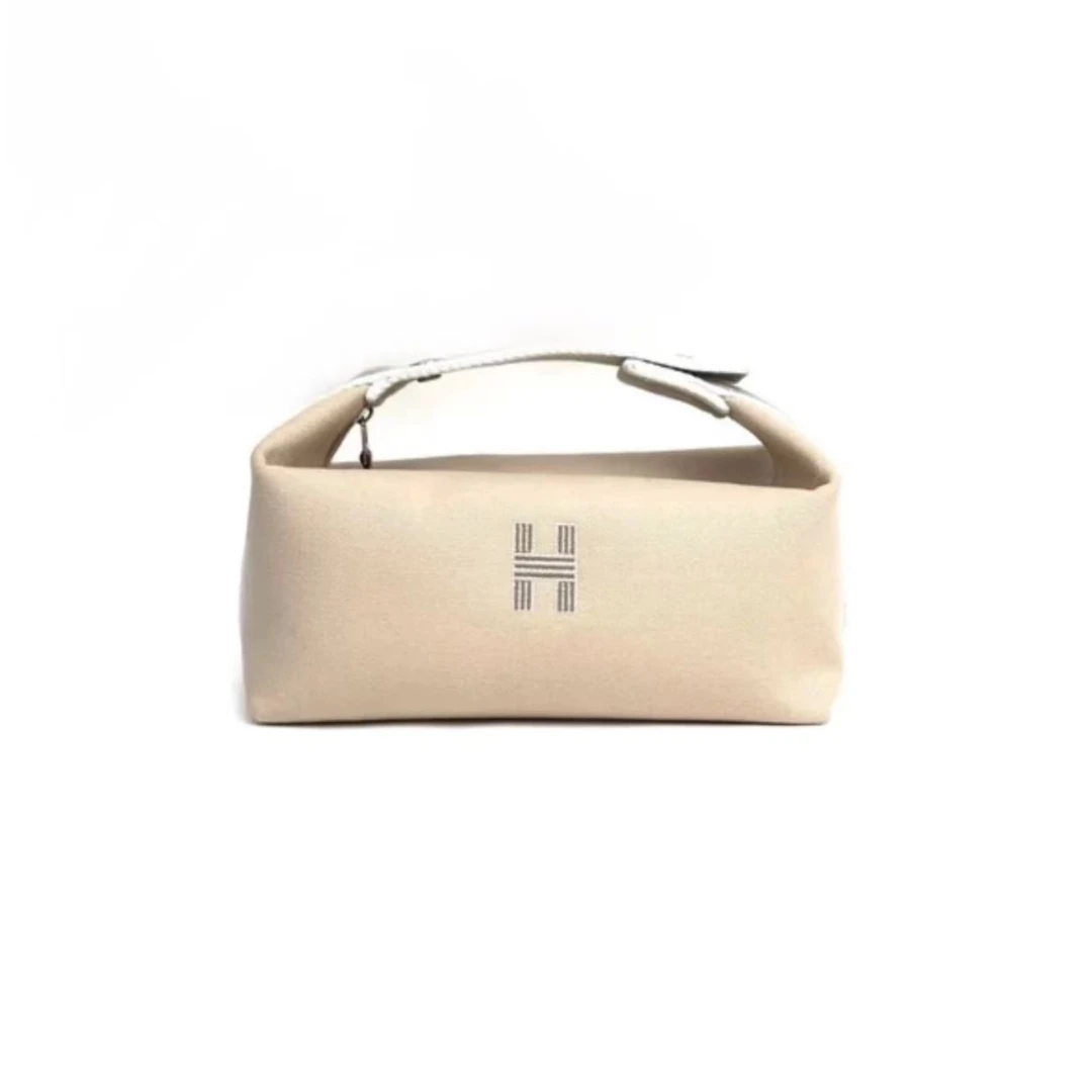95新 Hermes/爱马仕 安洁利Hermes爱马仕饭盒帆布手提包ZB00893
