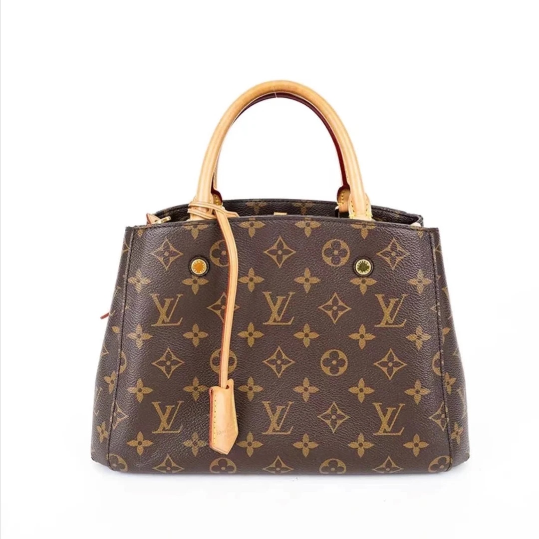 95新 LouisVuitton/路易威登 安洁利lv蒙田BB斜挎包老花ZB01259