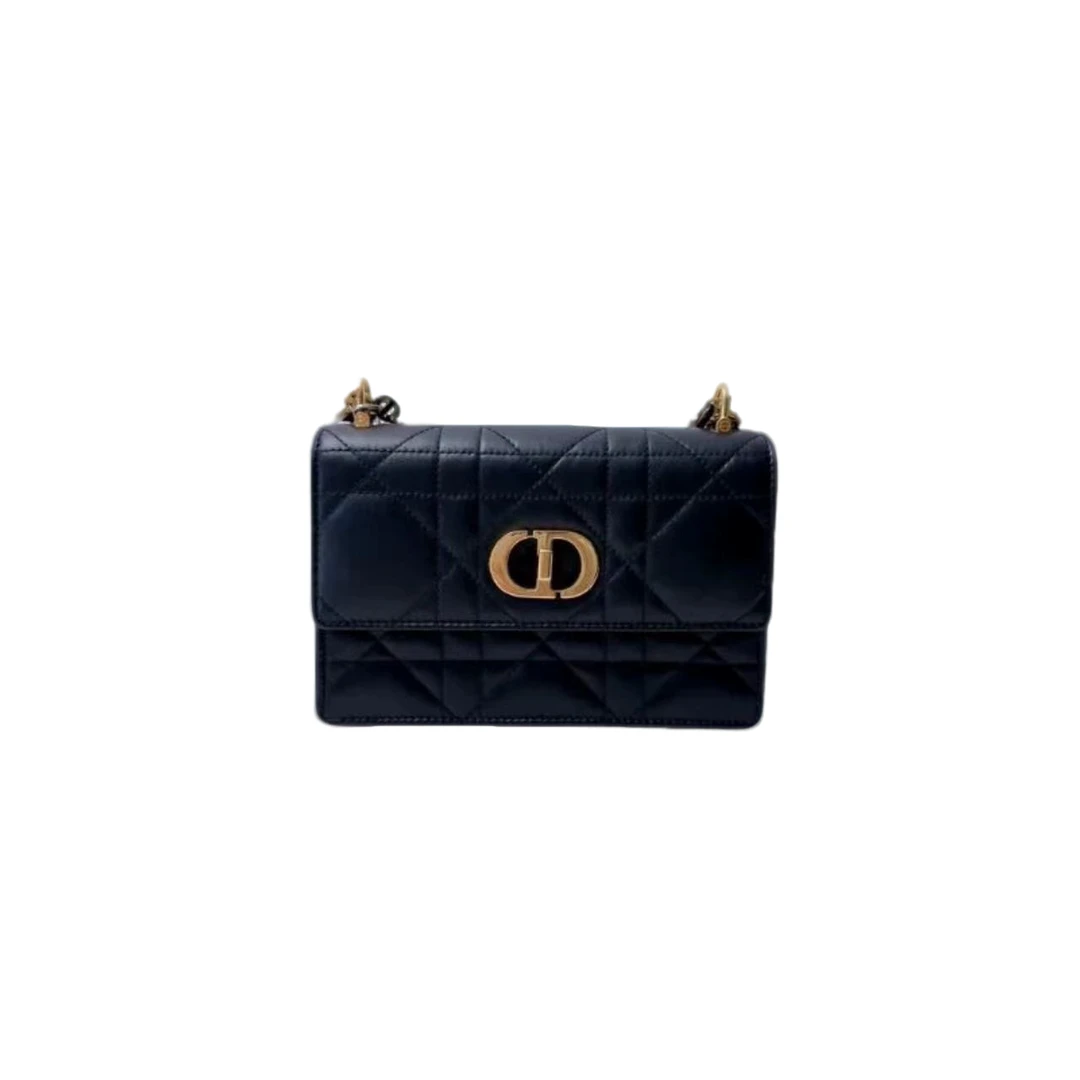 全新未使用 DIOR/迪奥 安洁利 迪奥Lady黑金单肩斜挎包