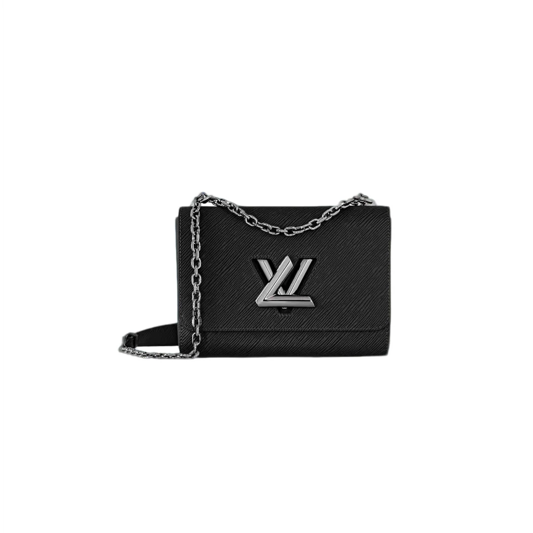 95新 LouisVuitton/路易威登 安洁利 lv黑色twist中号单肩包