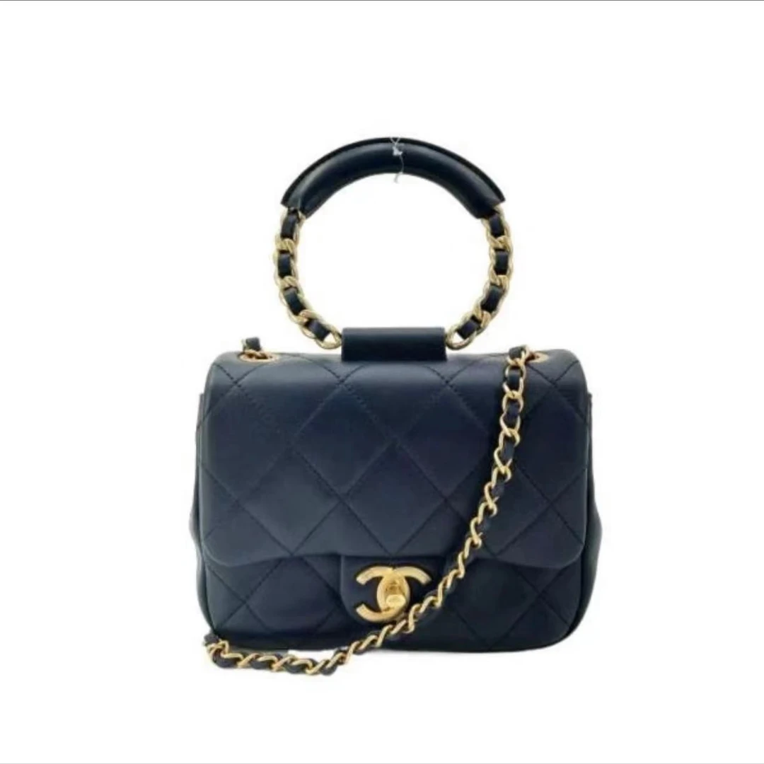 95新 Chanel/香奈儿 安洁利阿健香奈儿圆环方胖子单肩包zb00062