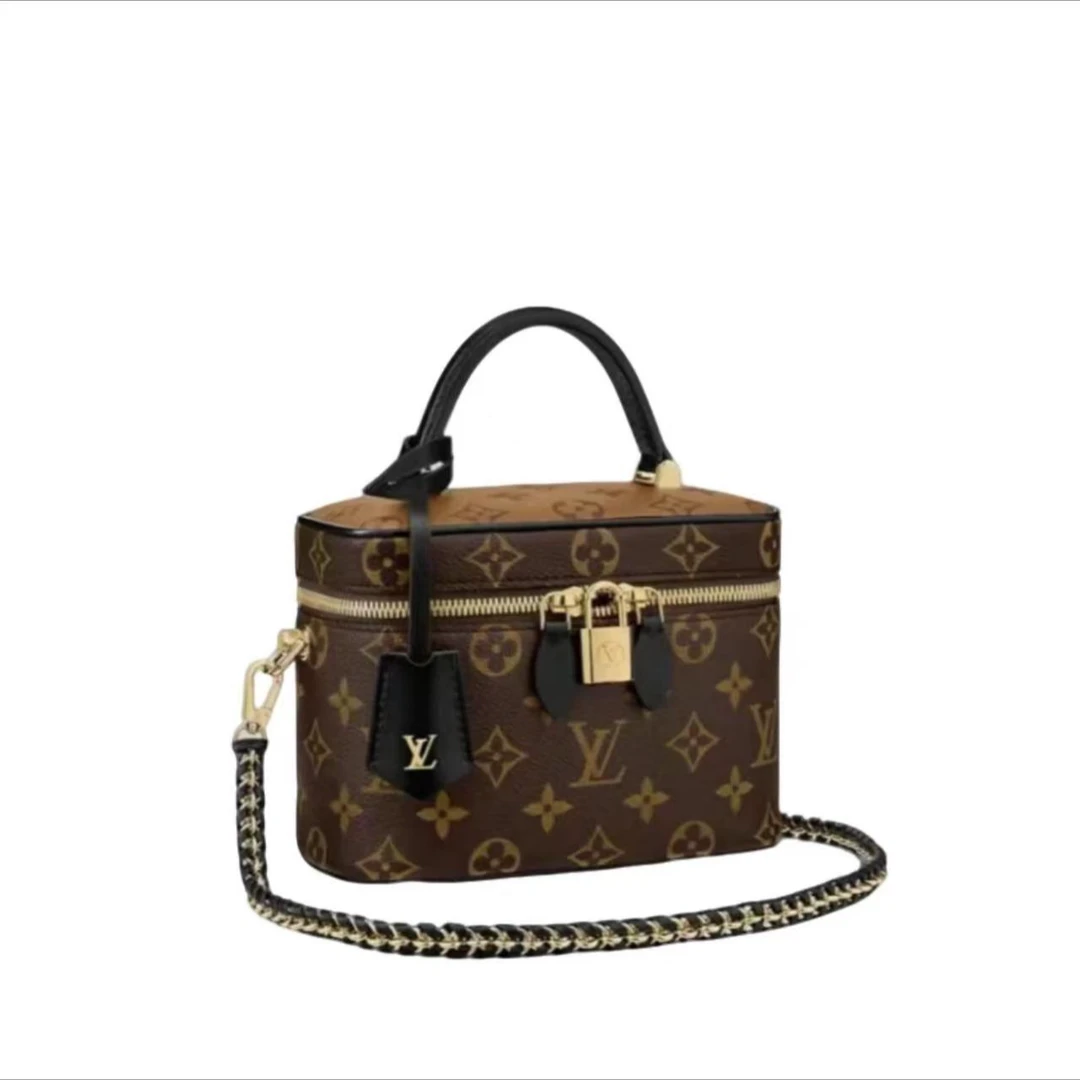 99新 LouisVuitton/路易威登 安洁利lv老花拼色化妆包女士zb00816