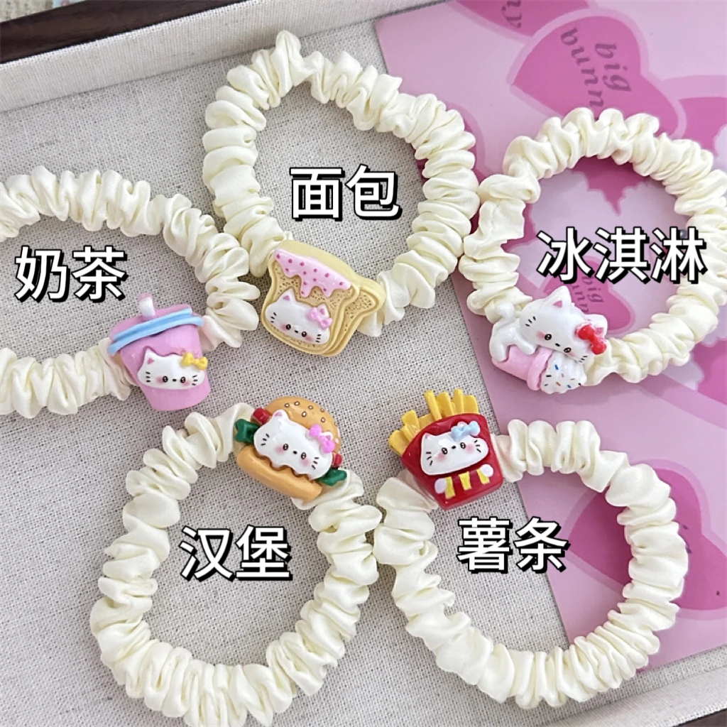 可爱面包猫咪发绳简约ins少女头绳情侣闺蜜学生皮筋男友森系发圈