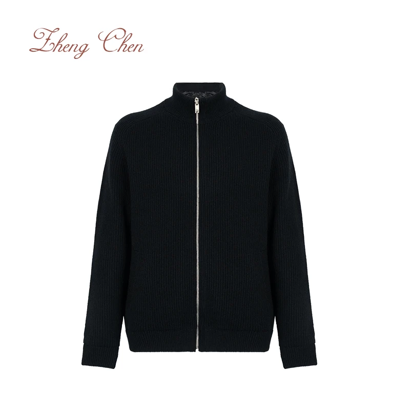 男士长袖运动时尚休闲黑色高领立领 Y-MK96078