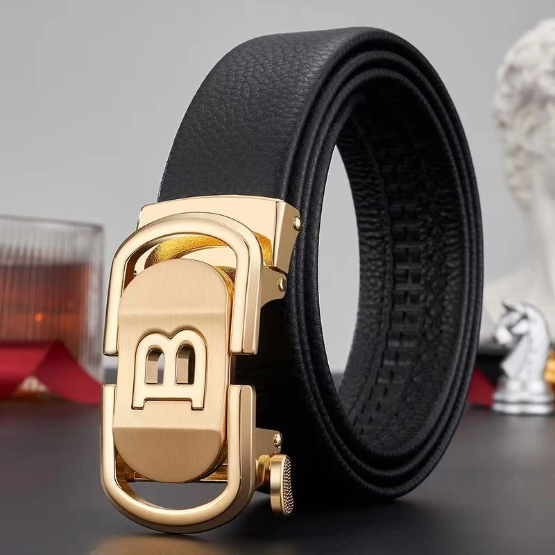 【头层牛皮 假一赔十】新款男士皮带头层牛皮高档百搭真皮皮带男