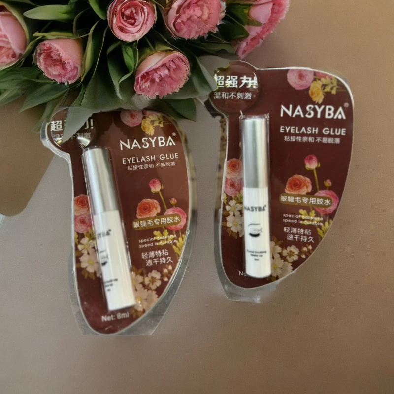 【新疆包邮】nasyba1代睫毛膏专用胶水速干隐形护唇无色经典防干白