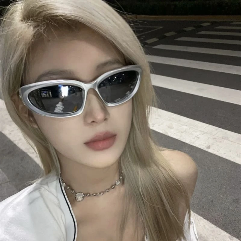 未来科技感眼镜千禧y2k辣妹墨镜潮网红街拍机能风欧美复古太阳镜
