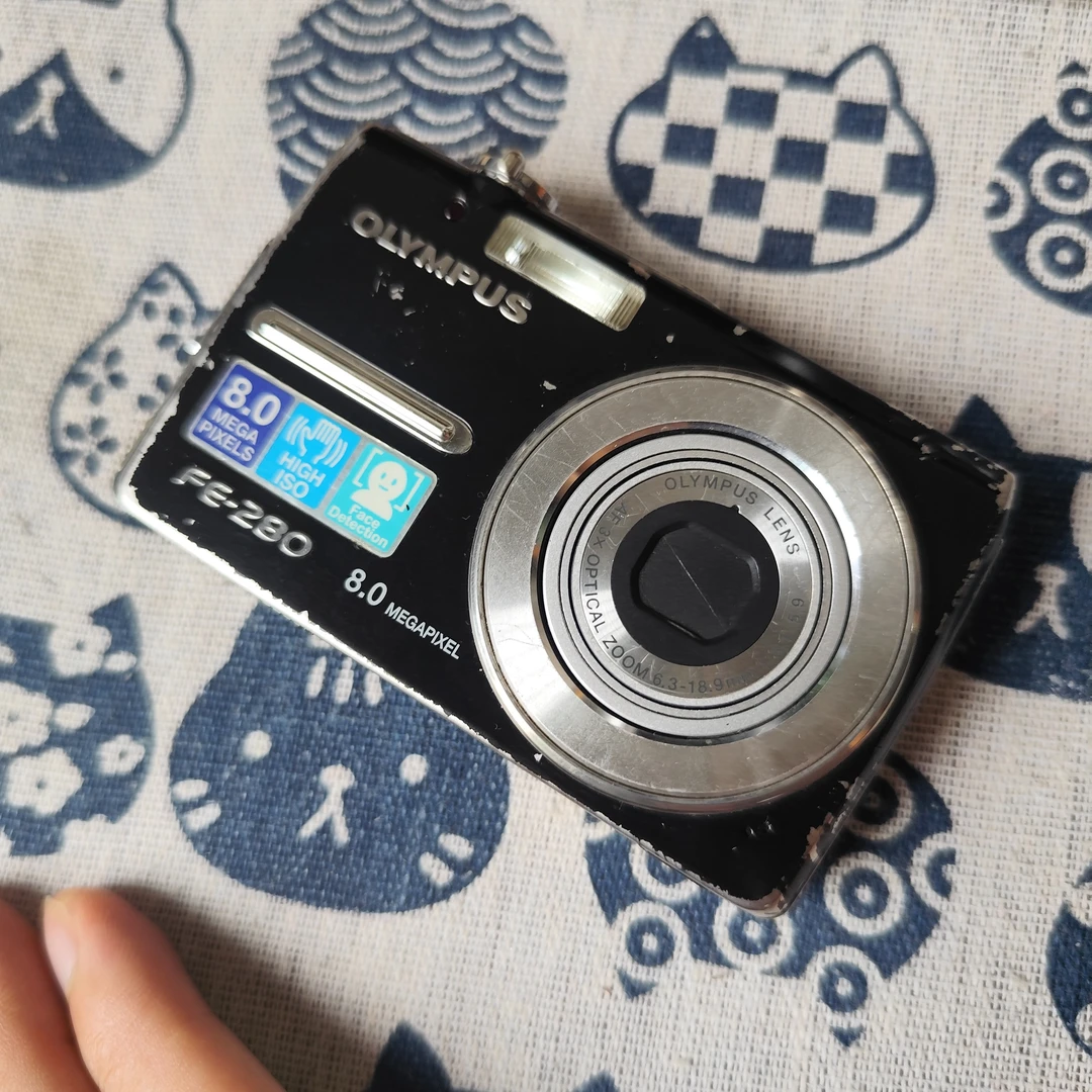 9新 Olympus/奥林巴斯 fe280 成色一般 800w像素 ccd相机NO退NO换