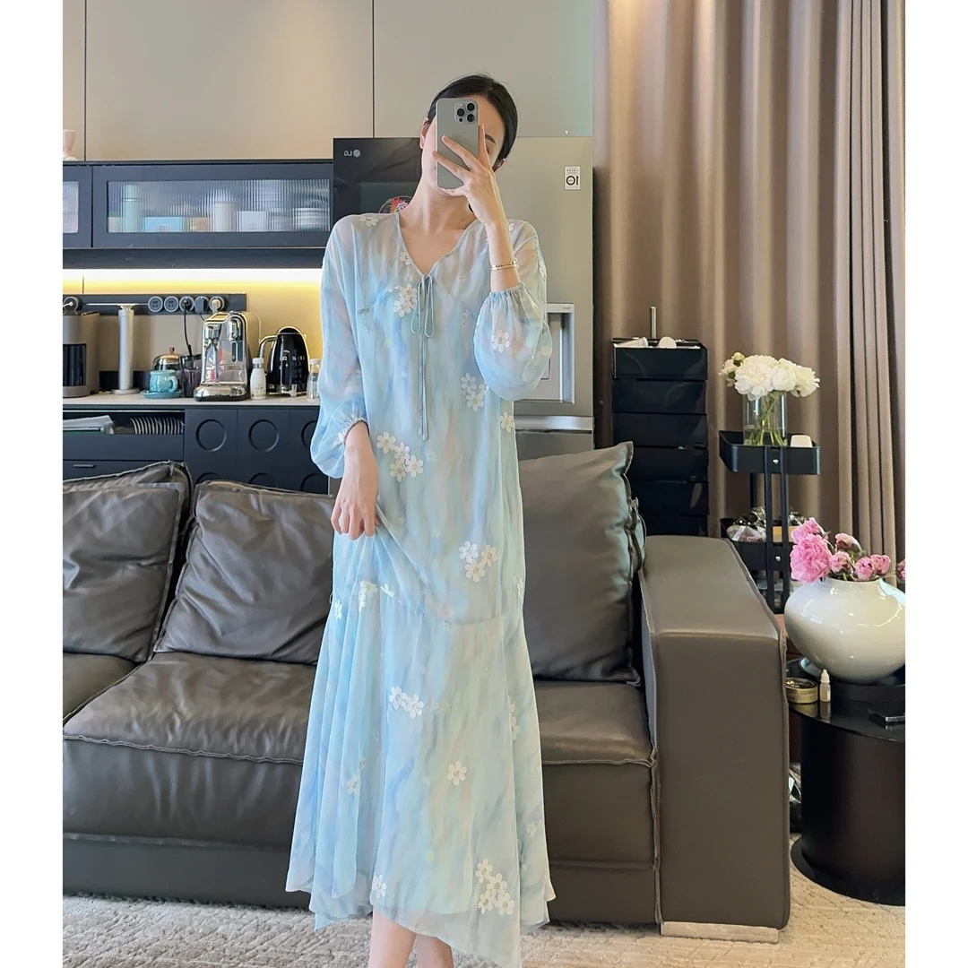 Zwinnie/詹维尼【蓝精灵 连衣裙版】仙气少女气质连衣裙 GHH202433