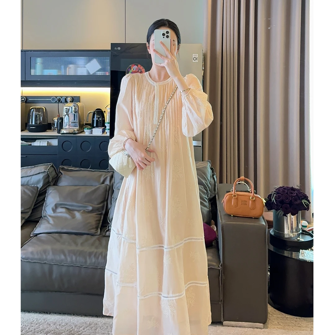 Zwinnie/詹维尼【杏粉色天丝裙】精致款时尚显白连衣裙 GZC202455