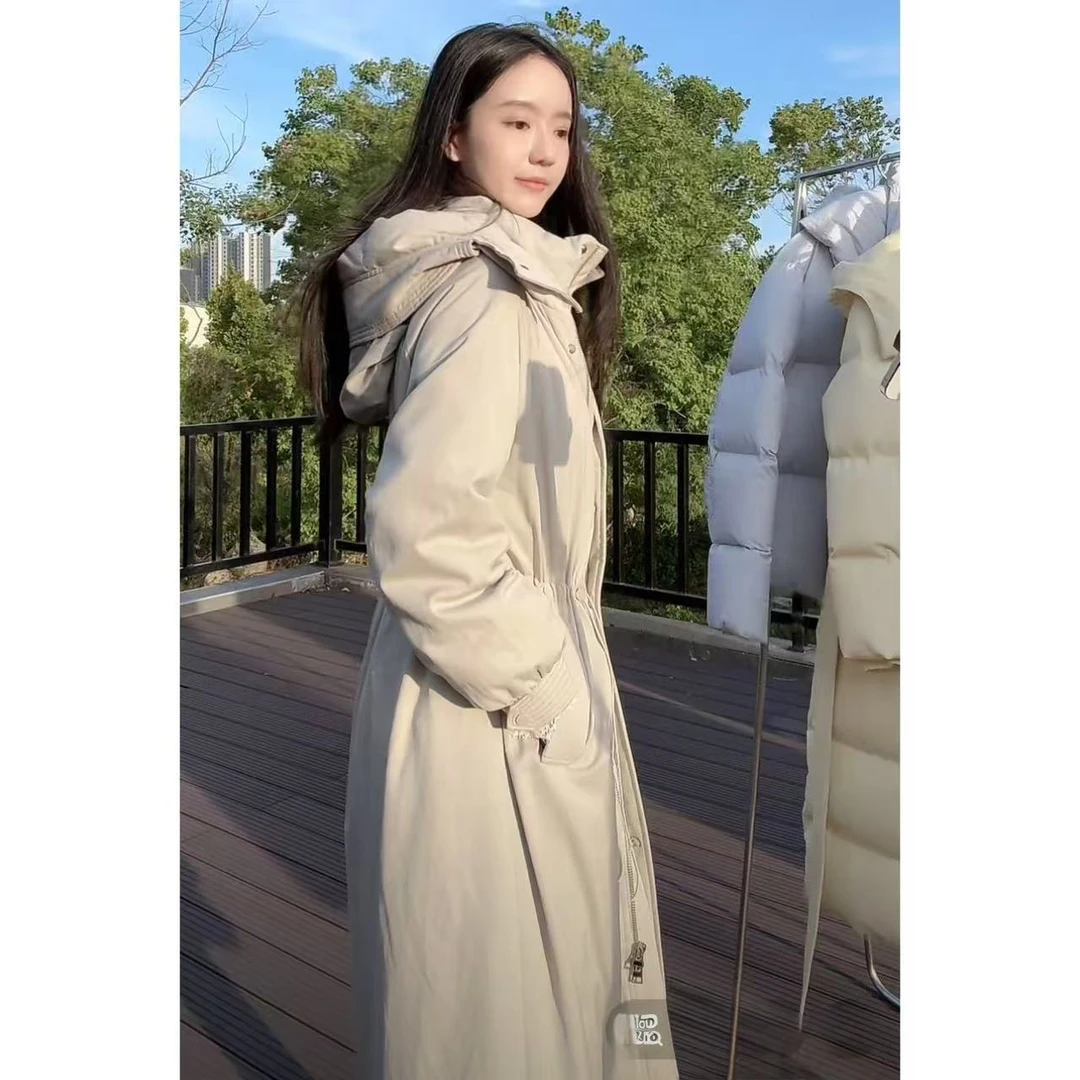 Zwinnie/詹维尼【老板娘派克服】长款冬季白鸭绒羽绒服 GYS202484