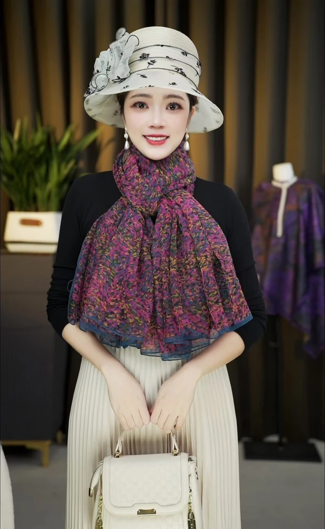 871 优柔纱130x180左右丝巾沙滩巾