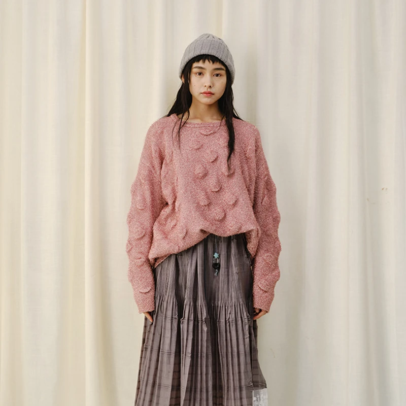 YANAG原创设计师品牌立体海星亮丝毛衣通勤简约百搭休闲针织衫