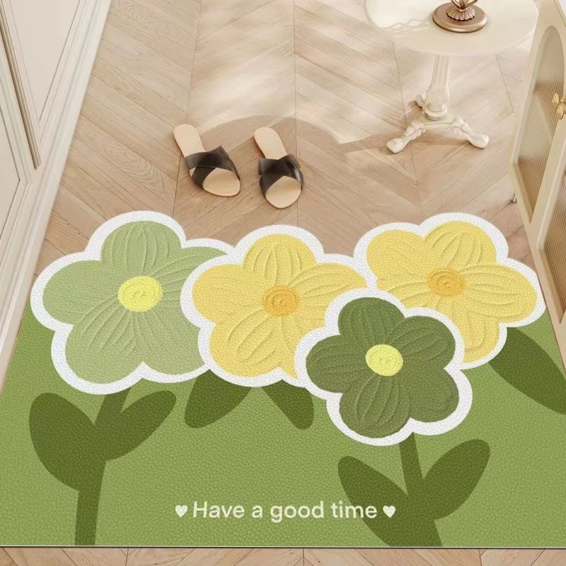入户门地垫小清新进门门口地毯PVC可擦免洗脚垫家用耐脏可剪裁垫