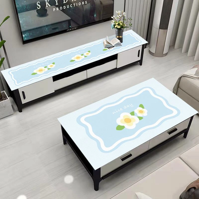 电视柜桌垫PVC可擦免洗桌布茶几垫桌布防水防烫桌垫ins风免洗桌垫