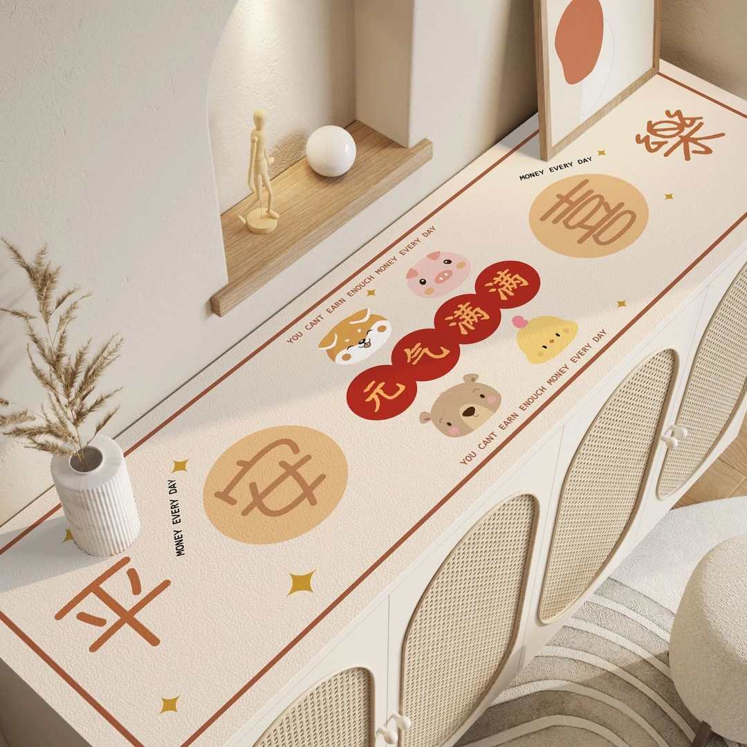 PVC电视柜桌面保护垫轻奢飘窗垫餐边柜垫鞋柜垫厨房台面保护加厚