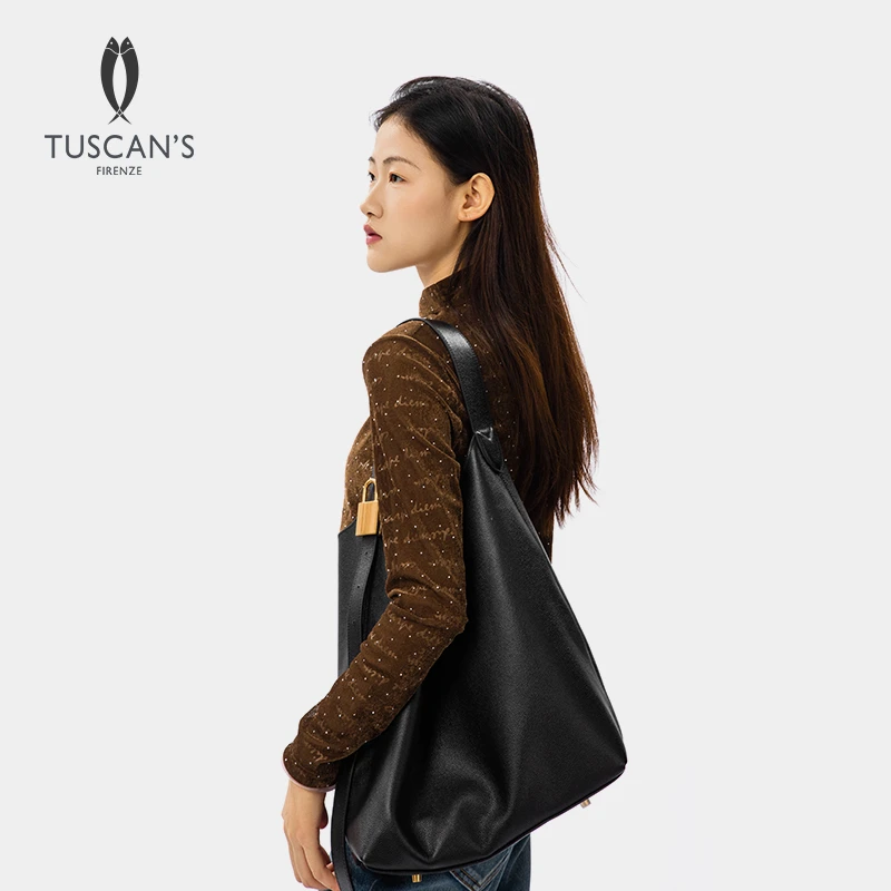 TUSCAN'S时尚百搭女士单肩包经典通勤设计师小众单肩斜跨包