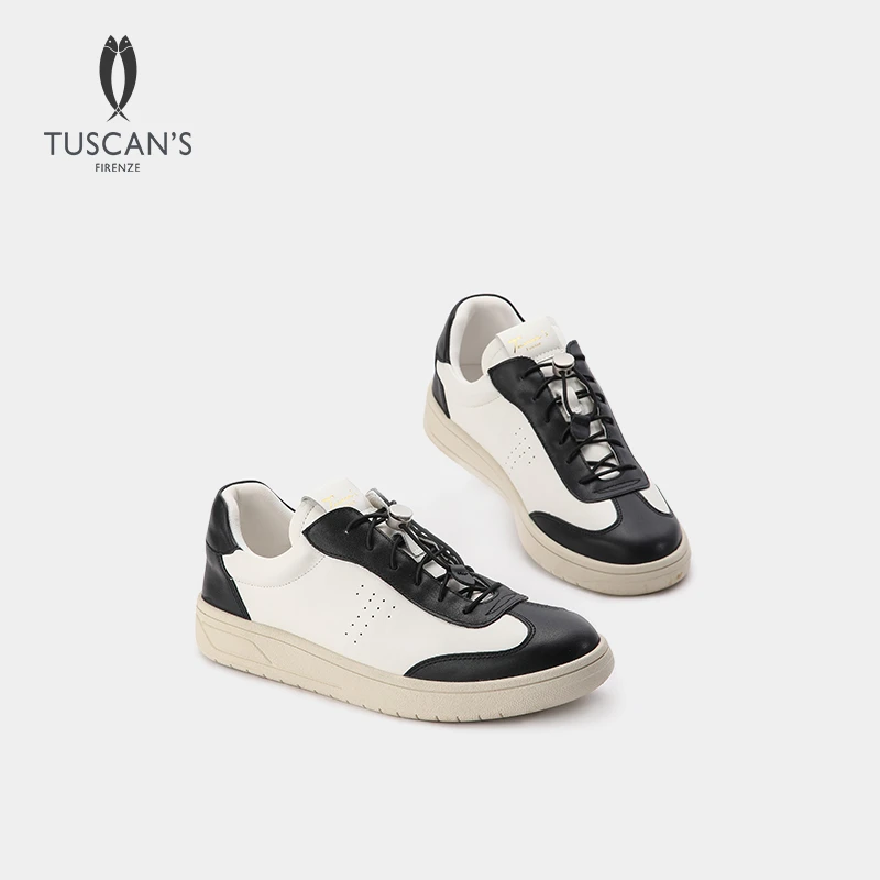 【轻奢】TUSCAN'S时代FW24双鱼拼色透气索带休闲鞋