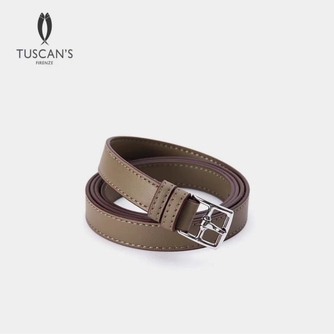 时代双鱼百搭真皮女士腰带