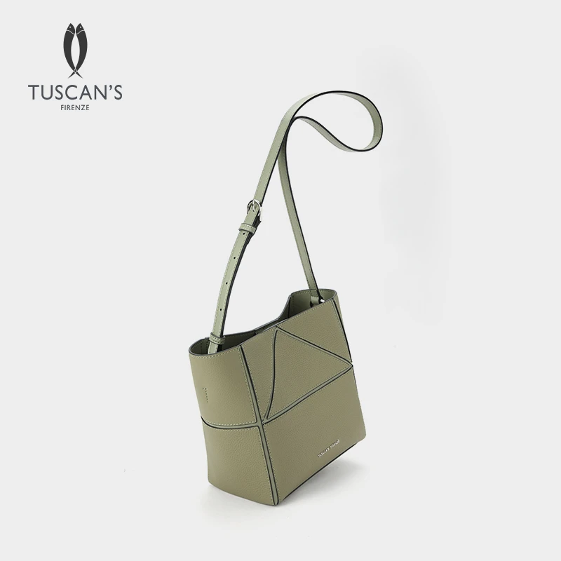 TUSCAN'S女款百搭通勤包包设计师真皮牛皮单肩包斜挎包TS时代双鱼